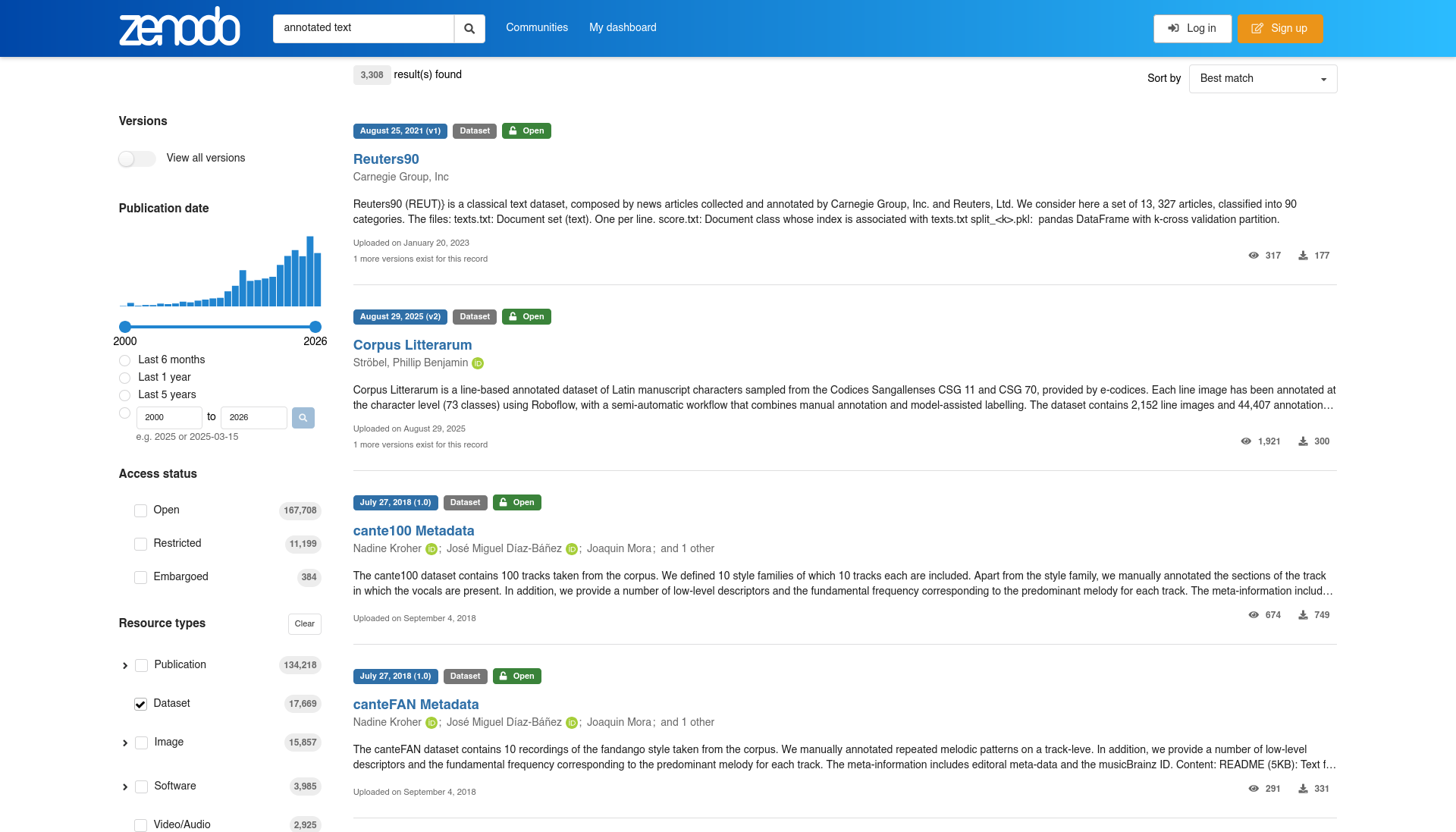 Zenodo Search Query